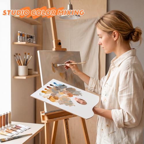 Palette Paper Pad, 11"x14" Disposable Paint Palette Paper, 40 Heavyweight Sheets (120gsm/73lb) for Oil, Acrylic, Watercolor - Mixing Palette Pad with Tear-Off Design - size: 11 x14 inch