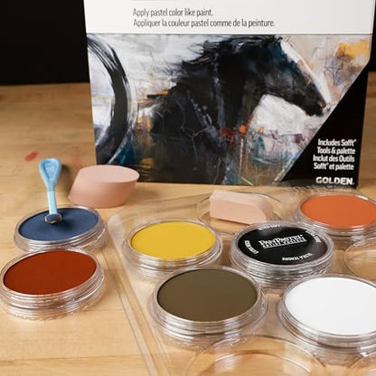 PanPastel Artist Pastels by GOLDEN, Sketch & Tone Set, 7 Color, Professional Artist Pastels, Unique Pan Format (cake-like)