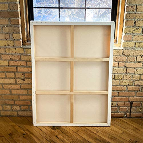 milo Stretched Artist Canvas | 36x48 inches | 2 Pack | 1.5” inch Thick Gallery Profile | 15 oz Primed Large Canvases for Painting, Ready to Paint Art Supplies for Acrylic, Oil - size: 36" x 48" Pack of 2