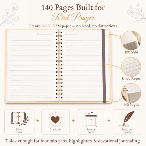 Only Zest Hardcover Blank Christian Notebook – 140 Pages, No One Like You | Lined Pages with Bible Verse Cover – Inspirational Writing Spiral Notebook for Bible Study and Prayer - color: No One-Yellow