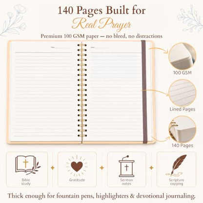 Only Zest Hardcover Blank Christian Notebook – 140 Pages, No One Like You | Lined Pages with Bible Verse Cover – Inspirational Writing Spiral Notebook for Bible Study and Prayer - color: No One-Yellow