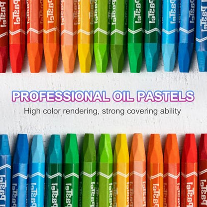 PATIKIL Dark Blue Oil Pastels, 24Pcs Soft Oil Crayons Vibrant and Creamy Pastels Stick Art Supplies for Art Painting Drawing Blending Graffiti for Artists Beginners - color: Dark Blue