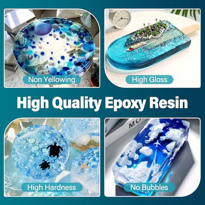 LET'S RESIN EPOXY RESIN Deep Pour Epoxy Resin, 51OZ 2-4 inch Clear Epoxy Resin Kit,Bubble Free Low Odor 2:1 Low Viscosity Casting for River Table,Wood,Flower Preservation, Art Crafts
