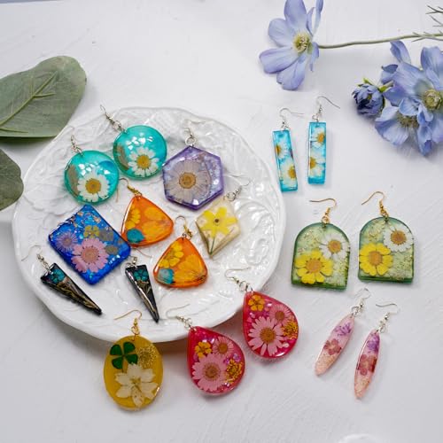 LET'S RESIN Resin Earring Mold, 171 Pcs Resin Jewelry Molds Making Kit with 11 Pack Variety Shape Silicone Molds, Earring Molds for Epoxy Pendant, Earrings, Necklace, Keychains - color: Geometric Earring Molds