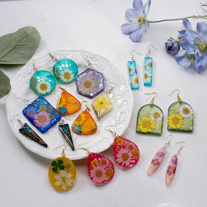 LET'S RESIN Resin Earring Mold, 171 Pcs Resin Jewelry Molds Making Kit with 11 Pack Variety Shape Silicone Molds, Earring Molds for Epoxy Pendant, Earrings, Necklace, Keychains - color: Geometric Earring Molds