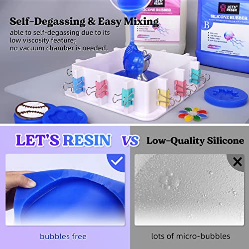 LET'S RESIN Silicone Mold Making Kit 30A,160oz/10Lbs Durable Mold Making Silicone Rubber, Fast Cure Platinum Cured Silicon, Self-Degassing Molding Silicon, Ideal for DIY Resin Molds - size: Large