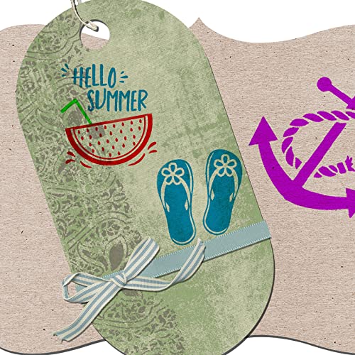 Self Adhesive Screen Printing,Stencils Mesh Transfer Stencils - Reusable Screen Printing Stencil Patterns for DIY Painting (Summer) - color: Summer