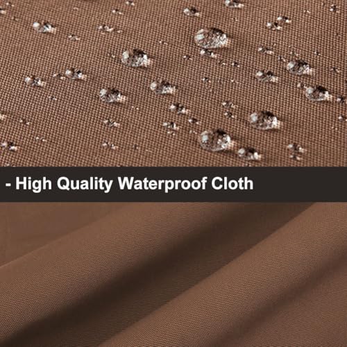 Kitchen Cooking Apron for Women Men with Big Pockets Canvas Waterproof Aprons for Server Pottery Artist Chef Apron - color: Brown