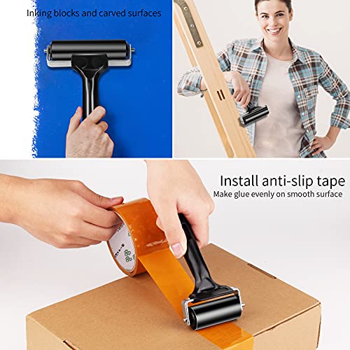 6 Inch Rubber Roller Tool, Rubber Brayer Roller for Printmaking by HRLORKC - size: 6 inch-1pack