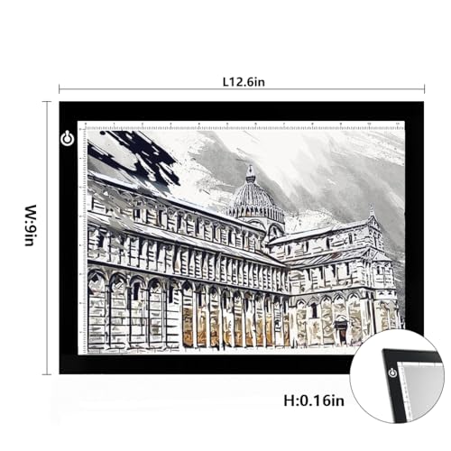 ME456 A4 LED Light Box 9x12 Inch Light Pad Only 5mm Ultra-Thin USB Power Light Table for Tracing, Tattoo Transferring, Drawing, Streaming, Sketching, Animation, Stenciling, Diamond Art Painting - style: A4 (Black)