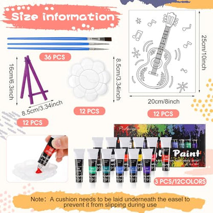 Sherr 108 Pcs 12 Set Retro Time Sip and Paint Kit for Adults 8''x10'' Pre Drawn Canvas to Paint DIY Acrylic Painting Kit Pre Printed Canvas for Date Night 80s 90s Party Team Building - style: Retro Time
