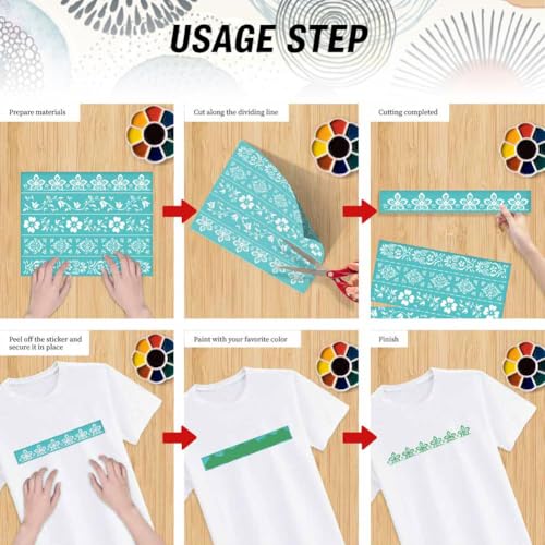2 Pcs Geometric Circle Silk Screen Stencil, Polka Dot Self-Adhesive Reusable Silk Screen Printing Stencils Template for Painting on on Polymer Clay, Earrings, Wood, Fabric & DIY Crafts - style: Polka Dot