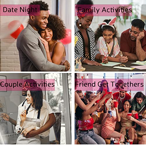VALLSIP 2 Pack Paint and Sip Canvas Painting Kit Pre Drawn Canvas for Painting for Adults Stretched Canvas Couples Games Date Night Afro Elegant Gentleman and Lady Couple Paint Party Supplies Favor - style: Painting Kit