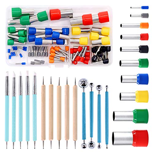 Swpeet 89Pcs Modeling Clay Sculpting Tools Kits, Ball Stylus Tool, Dotting Pottery Tools, Polymer Clay Cutters,Cutters Mold Cutter Punch Tools for Making Modeling Clay Cake Fondant Decoration - color: N0.14 89Pcs Modeling Clay Sculpting Tools Kit