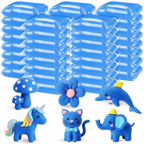 VioraWhite 40 Pcs 21oz Air Dry Clay Bulk Modeling Ultra Lightweight Foam Modeling Clay for Kids Adults DIY Crafts Party Arts and School Project Gifts Supplies(Blue) - color: Blue