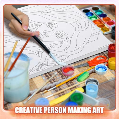 Sherr 75 Pcs 15 Set Pre Drawn Canvas Kit for Painting Craft Sip and Paint Kit for Adults Cool Gentlemen and Lady Pre Printed Canvas Painting Favor for DIY Black History Month Gifts Adult's Date Party - style: Cool Gentlemen and Lady
