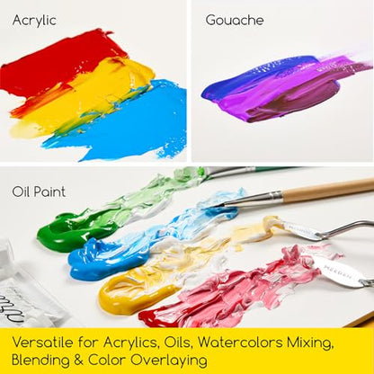 MEEDEN Artist Palette Paper Pad: 9''x12'', 50 Sheets (80lb/120gsm) Paint Palette Paper - Disposable Paint Mixing Paper for Acrylic Watercolor Oil Painting - size: 9" x 12"(50 sheets)