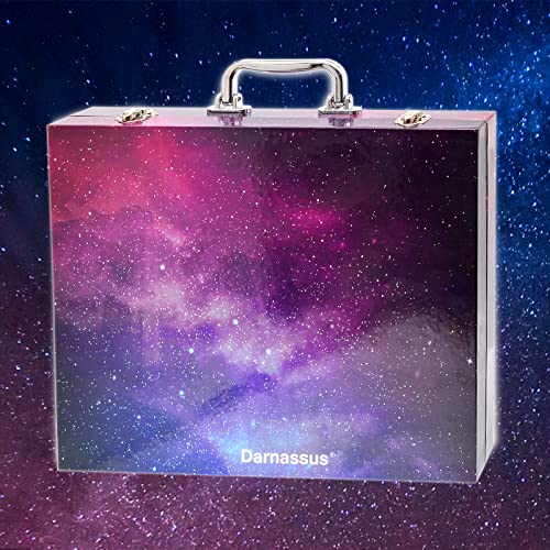 Darnassus 132-Piece Art Set, Deluxe Professional Color Set, Creating Gift Box, Art Set Crafts Drawing Painting Christmas Kit for Kids and Adult, Girls Boys - color: Galaxy Theme