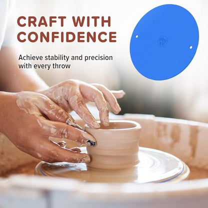 Pottery Head Bat Mate - 12" Universal Pad for Pottery Bats for Better Stability - Anti-Slip Mat with Pin Holes for Pottery Wheel Bats - Ceramic & Pottery Tools for Trimming - Clay Sculpting Tools