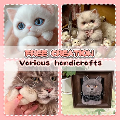 Nuvretk 8 Cute Silicone Molds for Needle Felting - Cat Nose Shapes for Stuffed Animals, DIY Crafts, and Accessories (Triangle) - size: CAT-Triangle