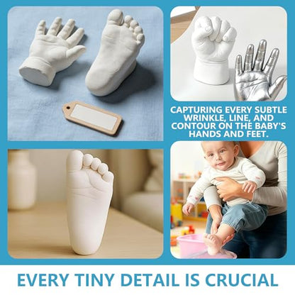 4-Pack DIY Hand Foot Casting Kit- Non-Toxic, Fast Setting, Anniversaries, Birthdays, Family Activities, Couples