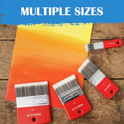 Falling in Art Flat Paddle Paint Brush, Scale Brush for Oil and Acrylic Paints,1 Inch - color: Flat, size: 1''