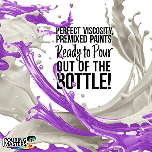 Pouring Masters Neon Jazzberry Ready to Pour Acrylic Pouring Paint - Premium 8-Ounce Pre-Mixed Fluid Acrylic Paint - Fluid Art Supplies for Canvas, Wood, Paper, Tile & Rocks - color: Neon Jazzberry