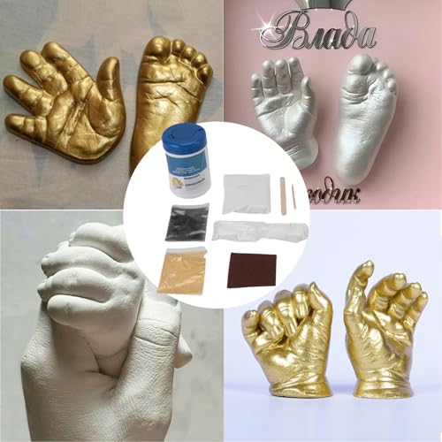 Hand Casting Modelling Powder Kit, Home Hand Casting Kit Souvenir Sculpture Supplies, Plaster Hand Mold Keepsake Sculpture Kit