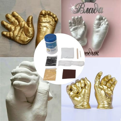 Hand Casting Modelling Powder Kit, Home Hand Casting Kit Souvenir Sculpture Supplies, Plaster Hand Mold Keepsake Sculpture Kit