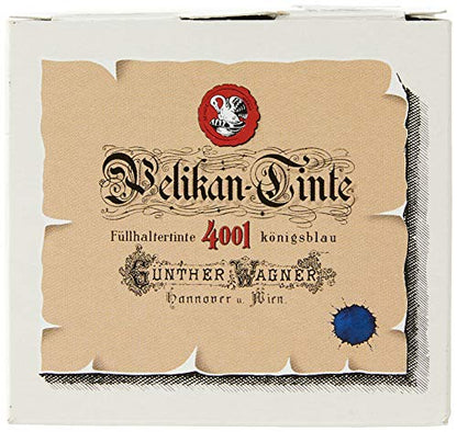 Pelikan 4001 Historical Bottled Ink for Fountain Pens, Royal Blue, 62.5ml, 1 Each (340299)