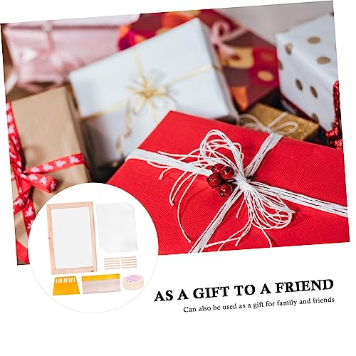 LALAFINA Screen Printing Kit Starter Tools Stick Film Tape Frame Squeegee Shirt and Bag Printing