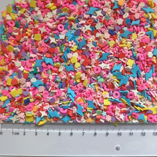 40g Mini Mix Fimo Polymer Slices Lips Stars Adults Nails Slices Art Design Supplies DIY Craft (Mix) - color: Mix