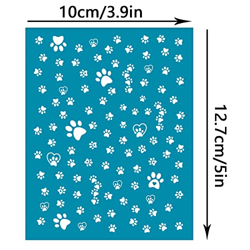 OLYCRAFT Clay Stencils Dog Paw Pattern Non-Adhesive Silk Screen Printing Stencils Reusable Cloud Mesh Stencil Transfer Washable Stencil for Polymer Clay Jewelry Earring Making 5x4 Inch - color: Dog Paw