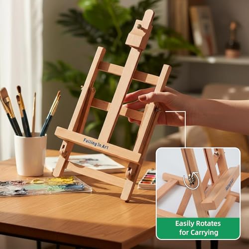 Falling in Art 52Pcs Acrylic Paint Set with Table Easel, Art Painting Kit with Acrylic Paints, Canvas Panels, Paintbrushes, Canvas Supplies Kit for Kids, Adults, Beginners, and Artists, Green - color: Green