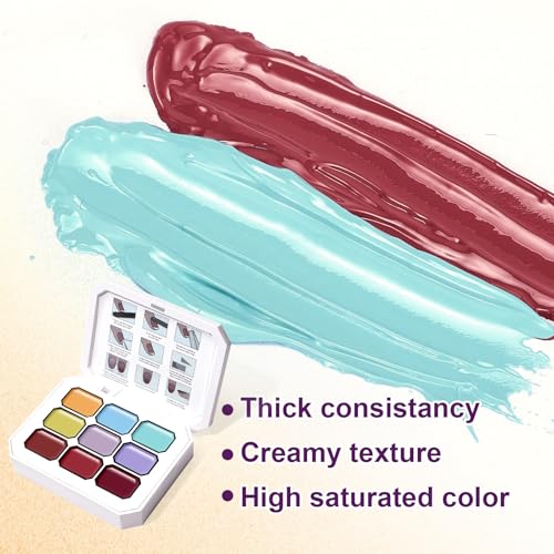 Gradient Painting Gel, 9 Colors Ombre Gel Nail Polish with Summer Blue Sponging for Pigment Pat Kit Aura Nails, French Manicure Soak of UV DIY Nail Art Beachside Candy - color: Beachside Candy set