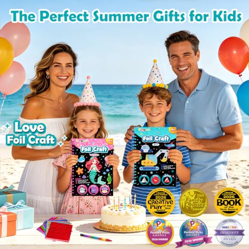 FUNNYB&G Foil Art Craft Kit for Boys 4-10 Years Old: Mess-Free & No-Glue, Create 16 Sparkly Vehicle Pictures – Perfect Travel Toy & Birthday Gift for Kids (Vehicle) - style: Vehicle
