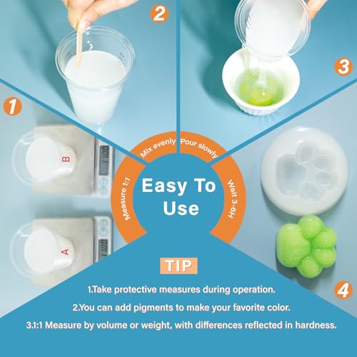 Bond Craftor Silicone Mold Making Kit 16oz, 15A Platinum Silicone for Resin Molds, Soap and Candle Molds - size: 16oz