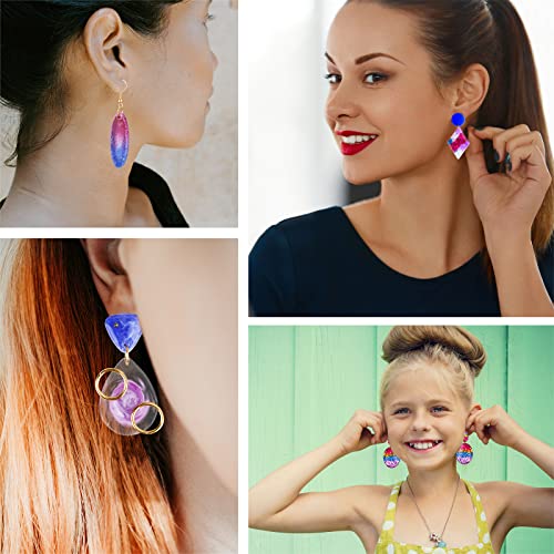 LET'S RESIN Resin Earring Mold, 171 Pcs Resin Jewelry Molds Making Kit with 11 Pack Variety Shape Silicone Molds, Earring Molds for Epoxy Pendant, Earrings, Necklace, Keychains - color: Geometric Earring Molds