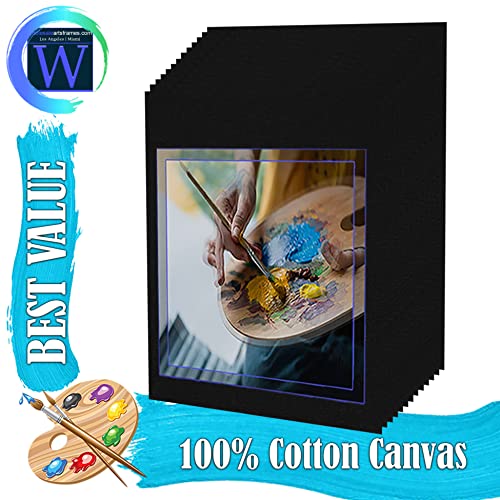 16x20 Black Canvas Boards for Painting Bulk 100 Pack.Paint Canvases for Painting Art.Artist Blank Canvases for Painting 16x20 Canvas Panels.Quality Acid Free Primed Canvas Boards for Acrylic,Oil etc - size: 16x20 Black