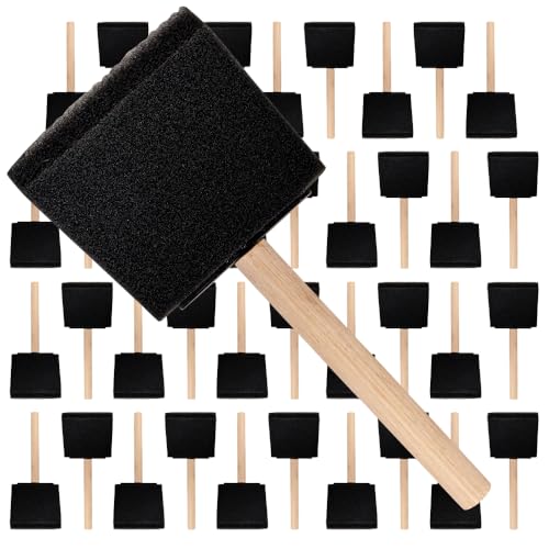 Pro Grade - Foam Brushes - 3 Inch - 36 Piece Poly Foam Brush Set - size: 3" 36 Ea