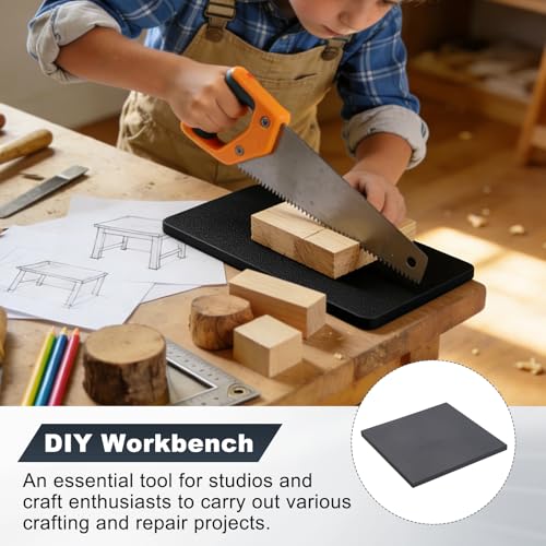 HARFINGTON Rubber Bench Block 7.8"x7.8"x0.4" Black Rubber Stamping Block Square Anti Vibration Pads for Jewelry Making Hammering Shaping Chasing Flattening Metals - size: 7.8"x7.8"x0.4"