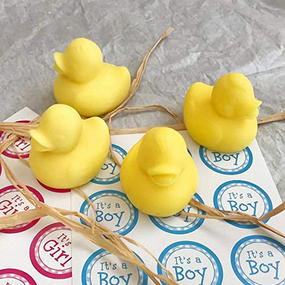 3D Rubber Duck Soap Mold, Yellow Duckie Silicone Chocolate Fondant Mold for Baby Shower Cake Topper Decoration Candle Bath Bomb Lotion Bar Polymer Clay Resin Mould