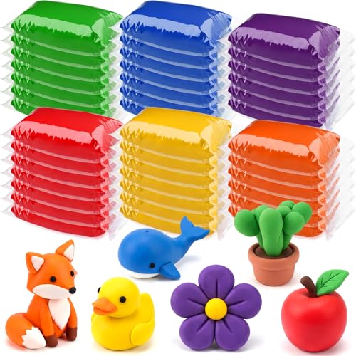 VioraWhite 40 Pcs 21oz Air Dry Clay Bulk Modeling Ultra Lightweight Foam Modeling Clay for Kids Adults Magic DIY Crafts Party Arts and School Project Gifts Supplies (Multicolor) - color: Multicolor