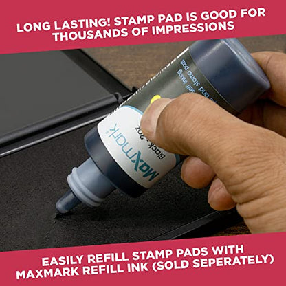 Large Premium Blue Ink Stamp Pad - 5" by 7" - Quality Felt Pad - color: Blue, size: 5" x 7"