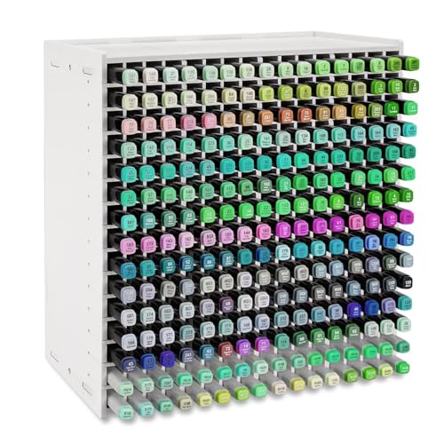 Marker Organizer, Marker Holder Organizer for 240 Markers with Removable Divider, Marker Storage for Desk, Art Marker Storage Rack to Storing Markers Colored Pens Desk Organizer, white - size: 240 slots
