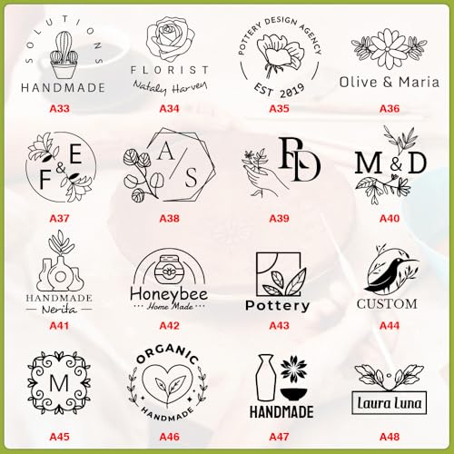 Custom Pottery Stamp for Clay | Personalized Clay Stamps with Logo/Name | Exquisite Clay Tool for Unique Imprints | Gift for Potters, Ceramic Artists & DIY Crafters