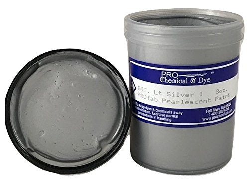 Pearlescent Textile Paint 8 oz. (Light Silver) - color: Light Silver