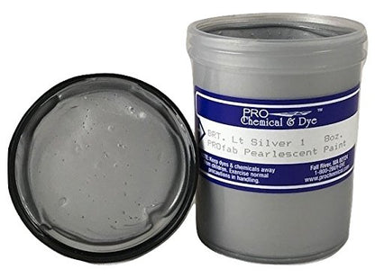 Pearlescent Textile Paint 8 oz. (Light Silver) - color: Light Silver