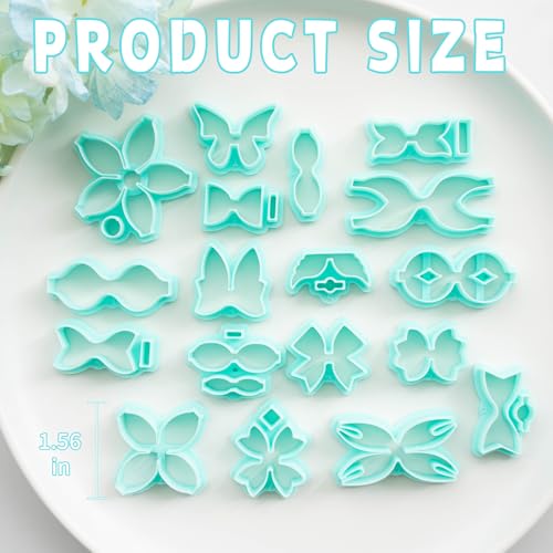 Tainsky Bow Polymer Clay Cutters, Love Knot Polymer Clay Cutters, 14 Shapes Bowknot Clay Cutter for Polymer Clay Jewelry, Ribbon Polymer Clay Earring Cutters (B) - color: BOW-B