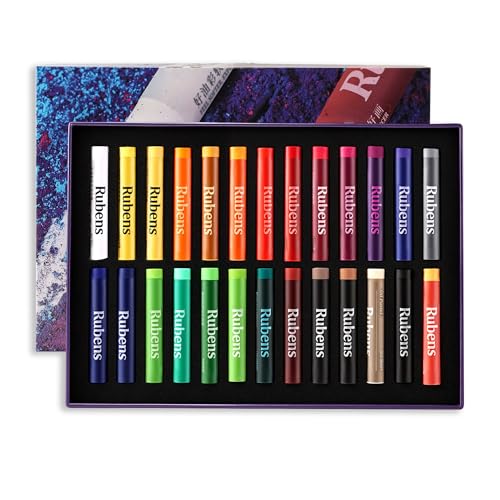 rubens Soft Oil Pastels Set 24 Colors,Creamy Texture for Drawing Blending,Layering,Shading,Oil Pastels for Artists,Students,Teachers & Beginners - color: 24 Basic Colors